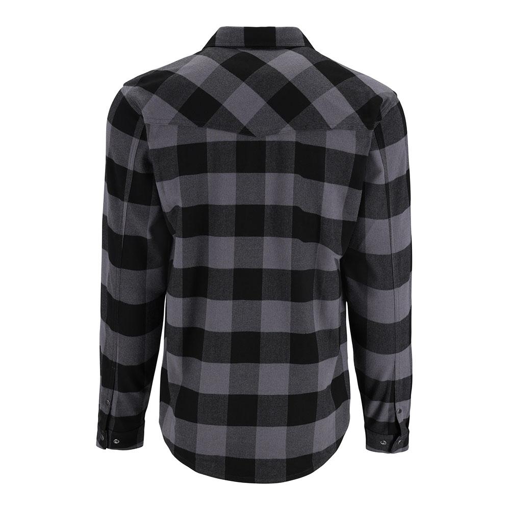 Simms Gallatin Flannel Long Sleeve Shirt Men's in Slate Buffalo Check