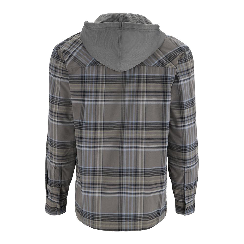 Simms Coldweather Hoody Men's in Gunmetal Neo Plaid