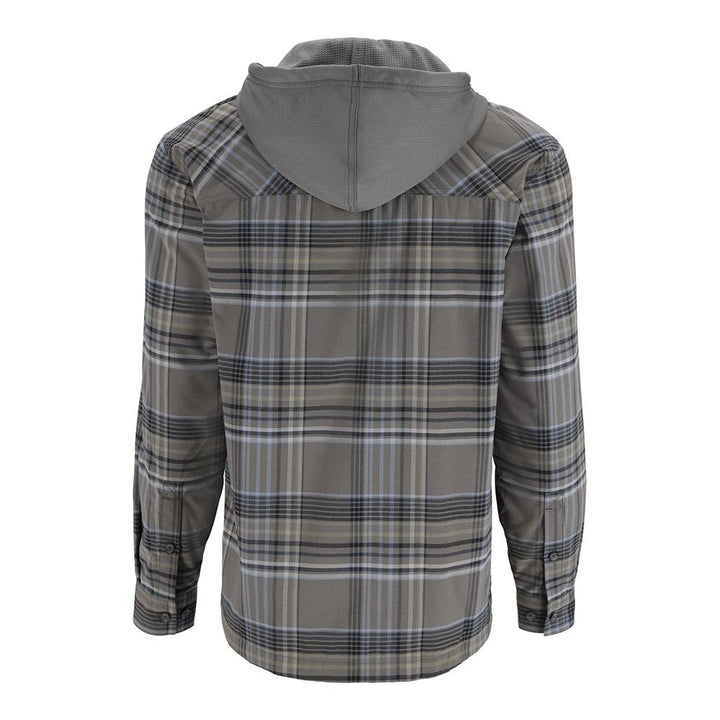 Simms Coldweather Hoody Men's in Gunmetal Neo Plaid
