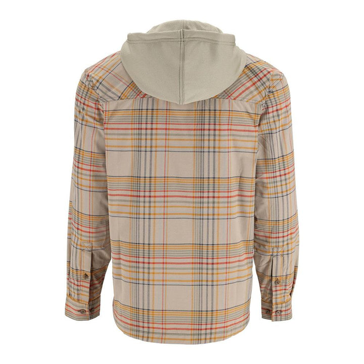 Simms Coldweather Hoody Men's in Stone Neo Plaid