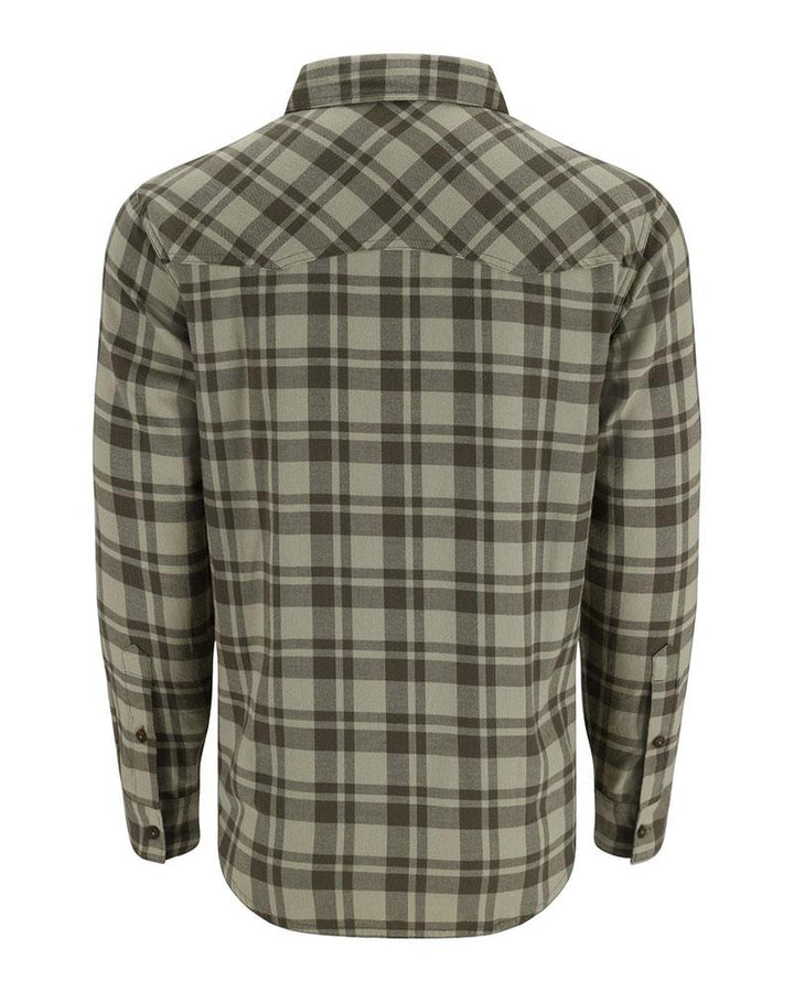 Simms Santee Flannel Men's in Pale Pine Shadow Box Plaid