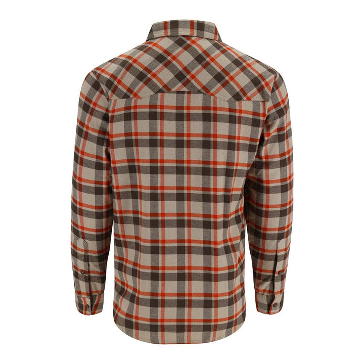 Simms Santee Flannel Men's in Stone Shadow Box Plaid