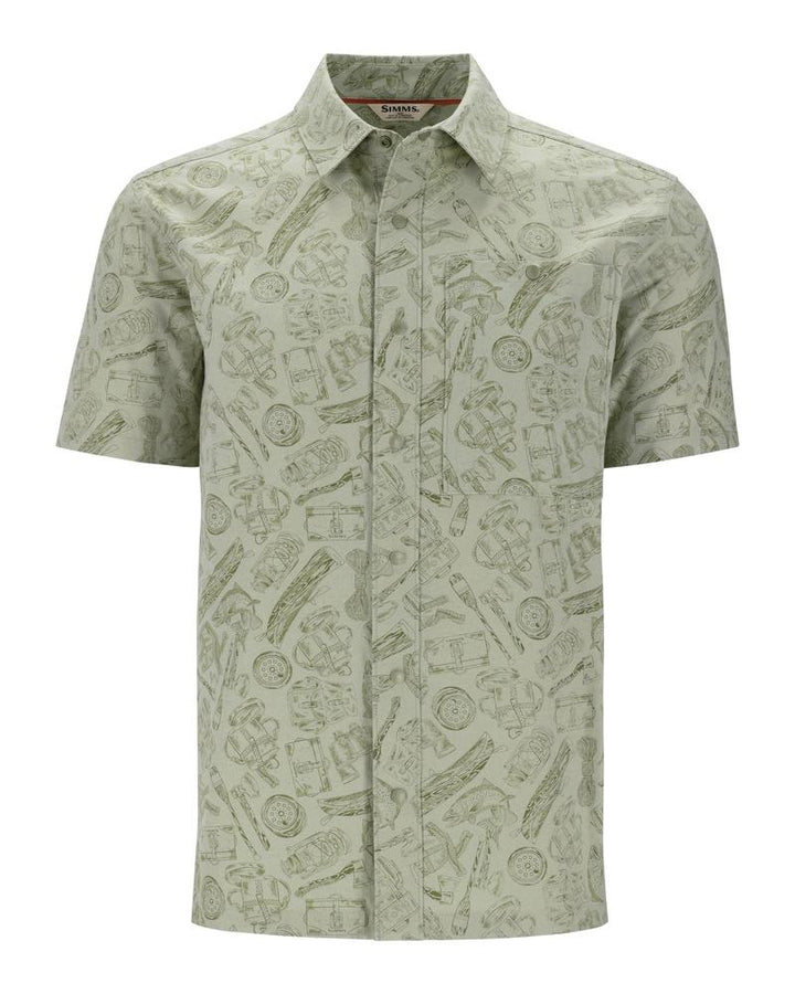 Simms Tailout Short Sleeve Shirt Men's in Camp Pale Pine