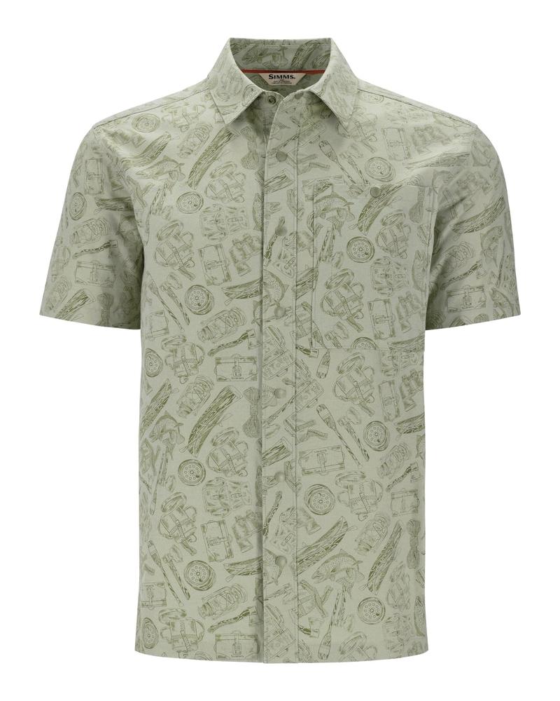 Simms Tailout Short Sleeve Shirt Men's in Camp Pale Pine