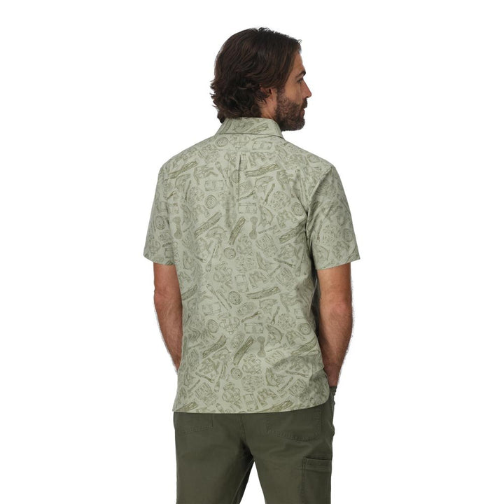 Simms Tailout Short Sleeve Shirt Men's in Camp Pale Pine