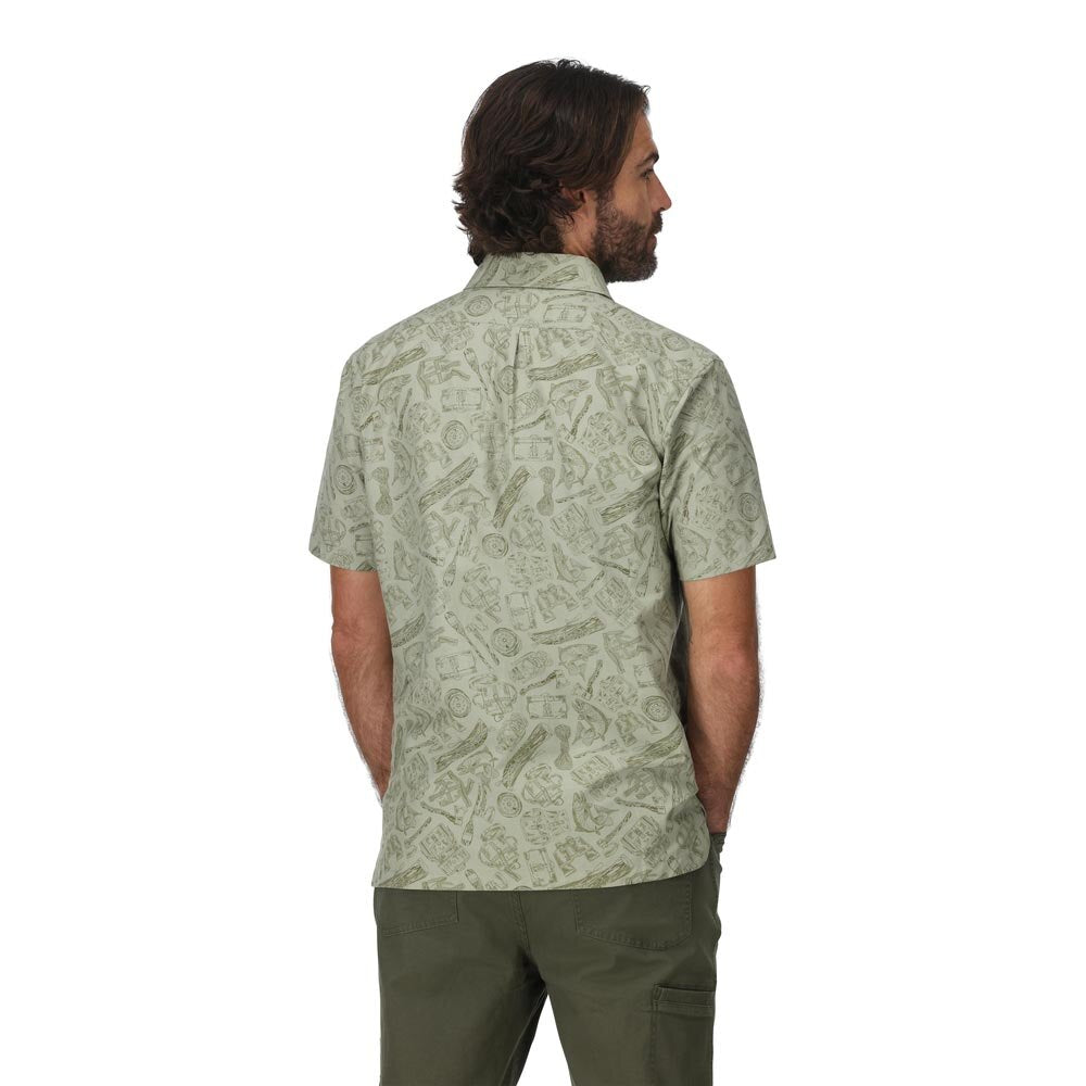 Simms Tailout Short Sleeve Shirt Men's in Camp Pale Pine