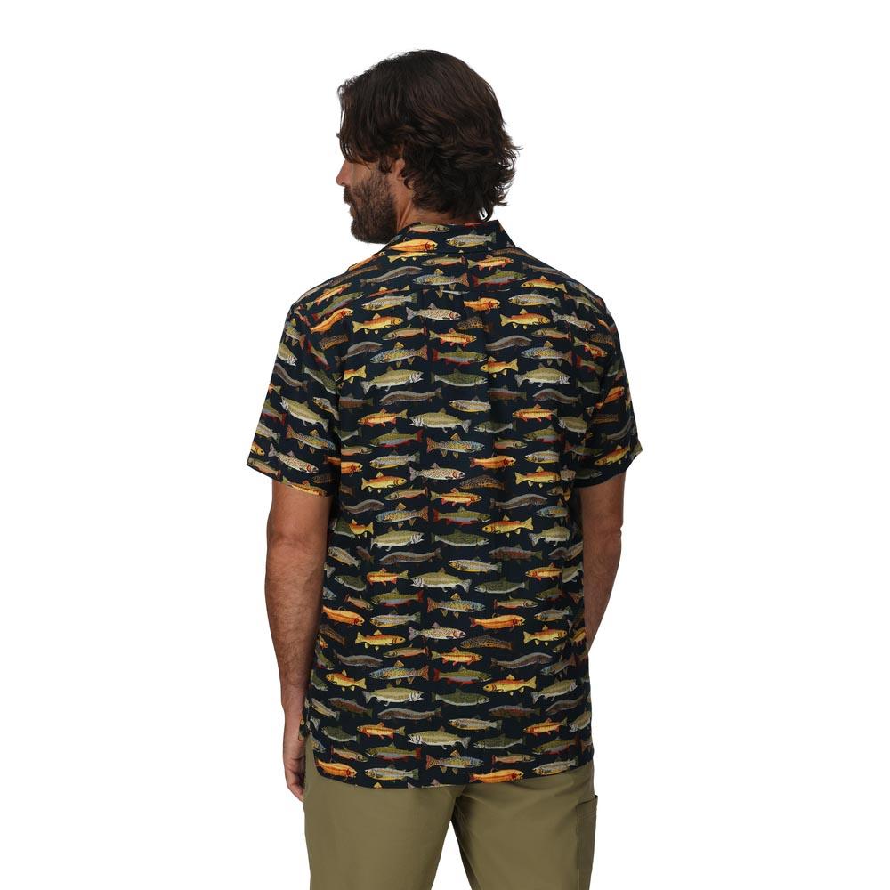 Simms Tailout Short Sleeve Natural Shirt Men's in Trout Parade