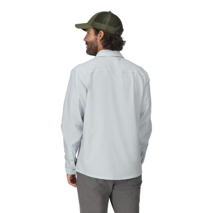 Simms NoSeeUm Bugstopper Long Sleeve Shirt Men's in Bimini Blue Heather