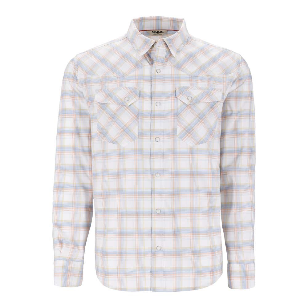 Simms Brackett Long Sleeve Shirt Men's in White Brackett