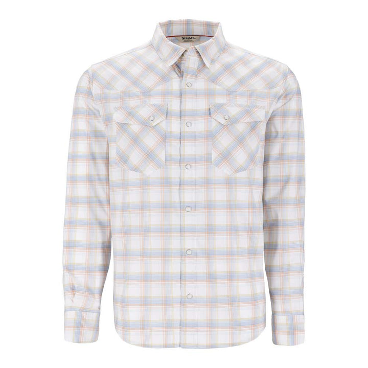 Simms Brackett Long Sleeve Shirt Men's in White Brackett