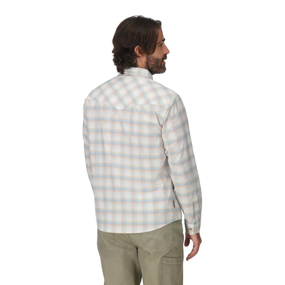 Simms Brackett Long Sleeve Shirt Men's in White Brackett