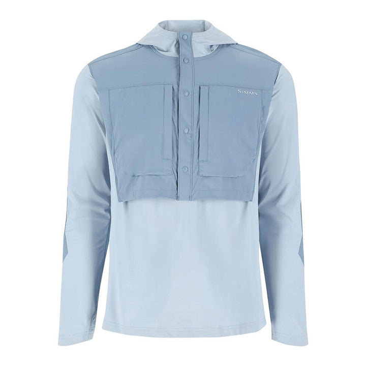 Simms Latitude BiComp Hoody Men's in Steel Blue and Albacore