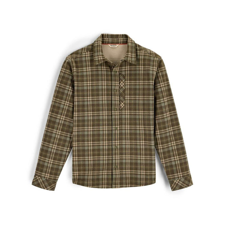 Simms Coldweather Shacket Men's in Schooner Plaid Loden