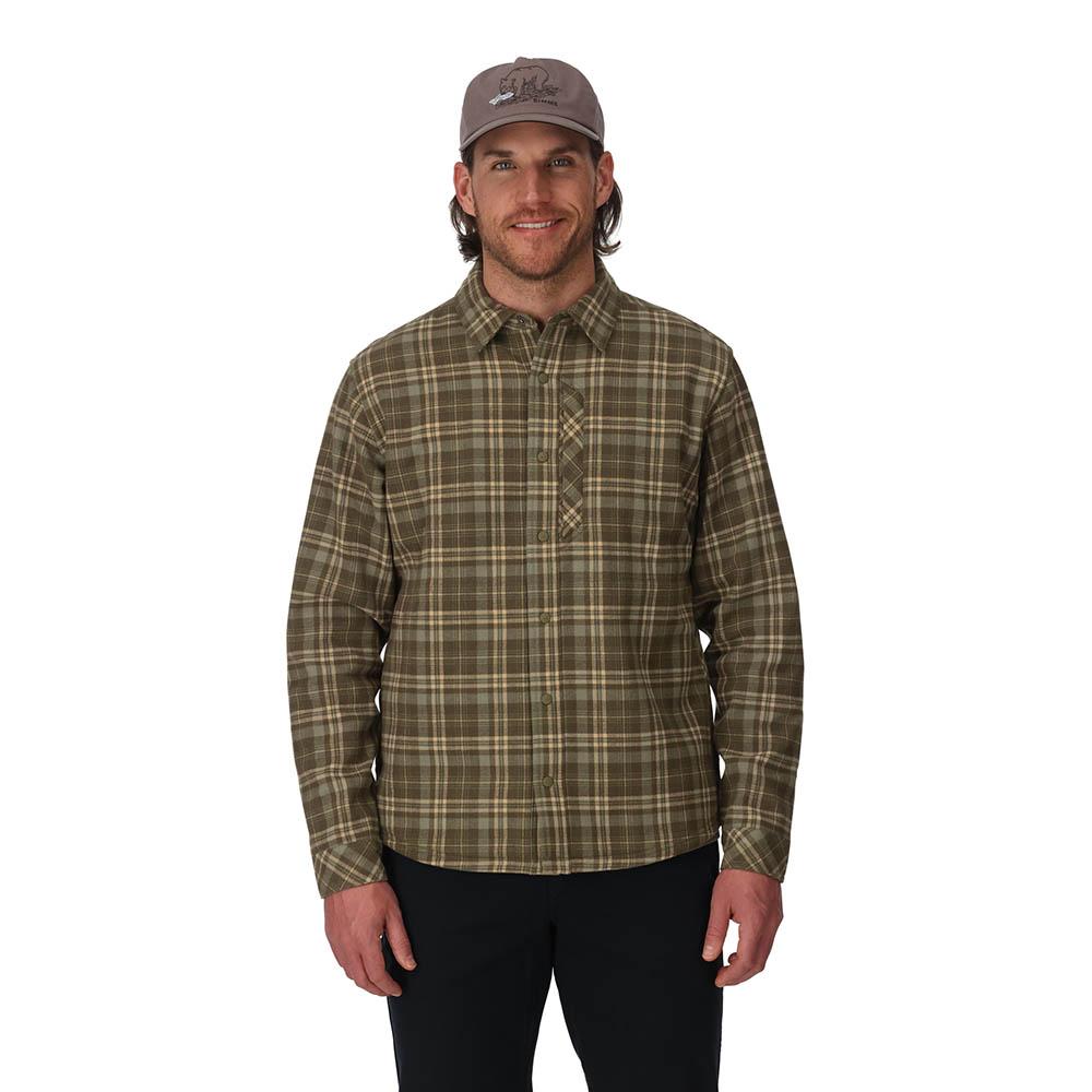 Simms Coldweather Shacket Men's in Schooner Plaid Loden
