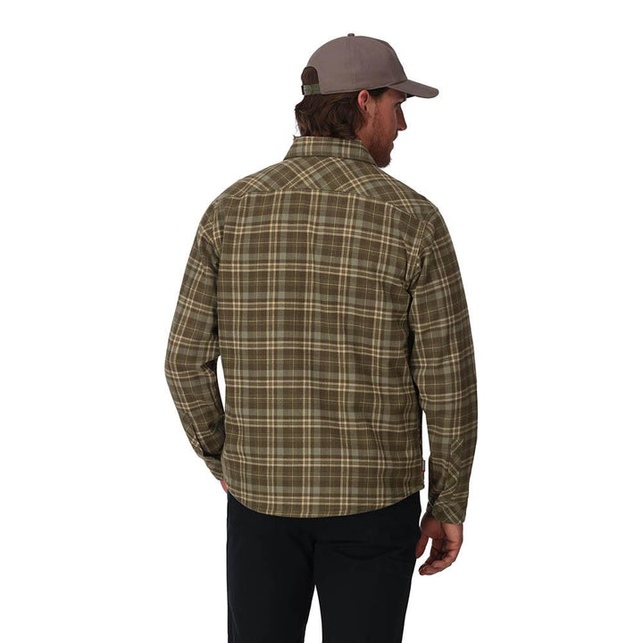 Simms Coldweather Shacket Men's in Schooner Plaid Loden
