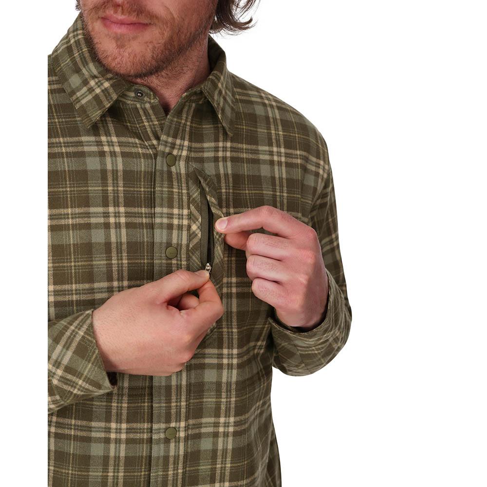 Simms Coldweather Shacket Men's in Schooner Plaid Loden