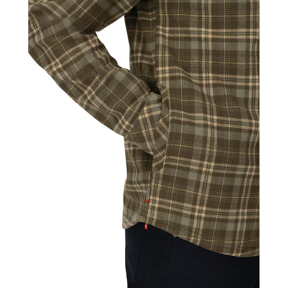 Simms Coldweather Shacket Men's in Schooner Plaid Loden