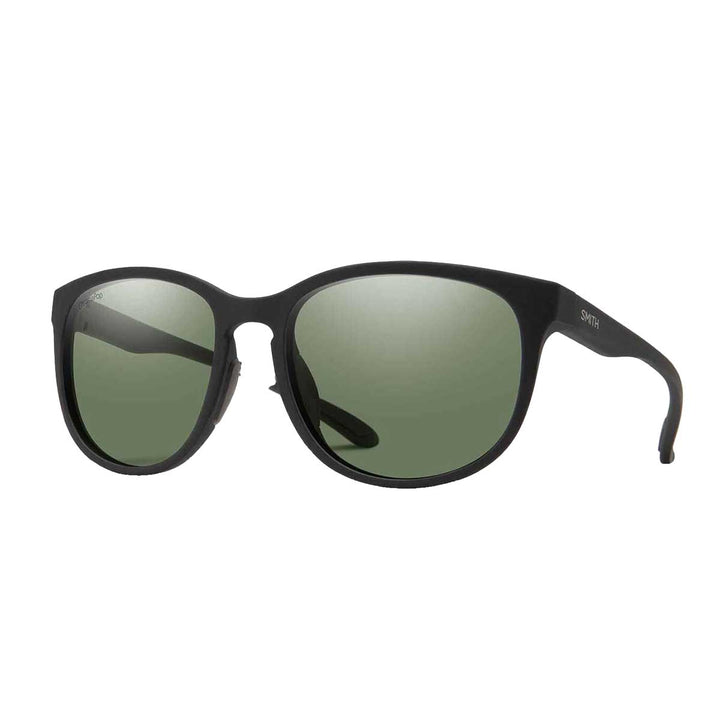Smith Lake Shasta Sunglasses Polarized Chromapop in Matte Black with Grey Green
