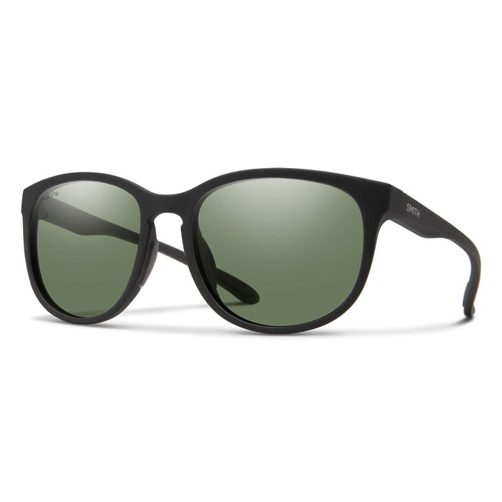 Smith Lake Shasta Sunglasses Polarized Chromapop in Matte Black with Grey Green