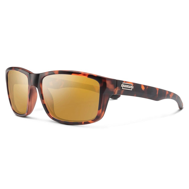 Suncloud Mayor Sunglasses Polarized in Matte Tortoise with Sienna Mirror