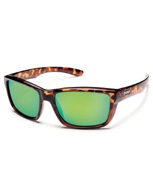 Suncloud Mayor Sunglasses Polarized in Tortoise with Green Mirror