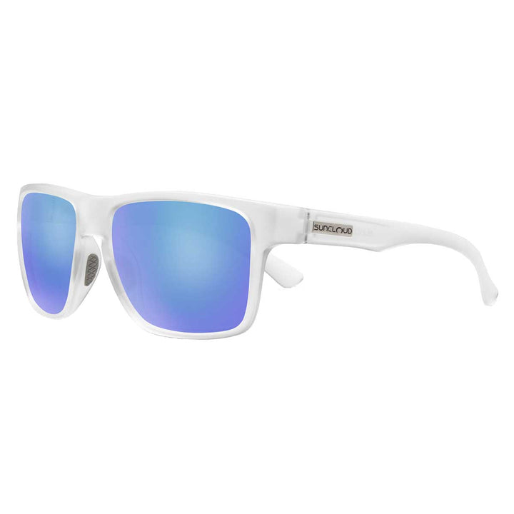 Suncloud Rambler Sunglasses Polarized in Matte Crystal with Blue Mirror