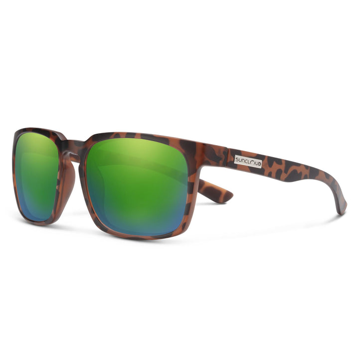 Suncloud Hundo Sunglasses Polarized in Tortoise with Green Mirror