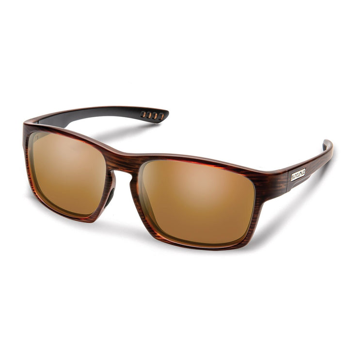 Suncloud Fairfield Sunglasses Polarized in Burnished Brown with Brown