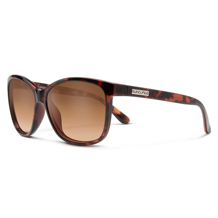 Suncloud Sashay Sunglasses Polarized in Tortoise with Brown Gradient