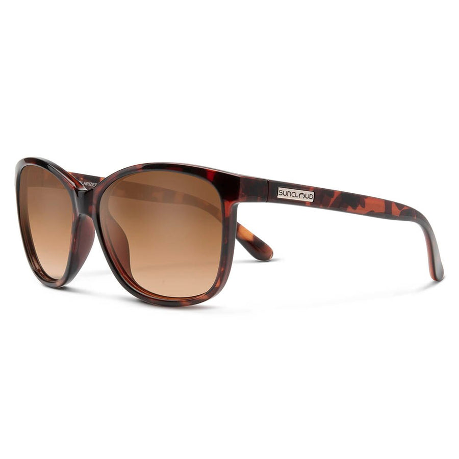 Suncloud Sashay Sunglasses Polarized in Tortoise with Brown Gradient