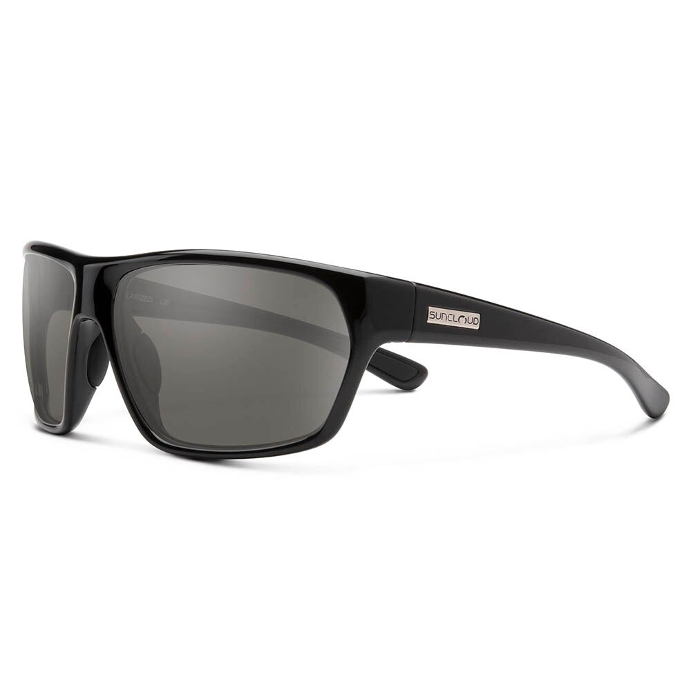 Suncloud Boone Sunglasses Polarized in Black with Grey