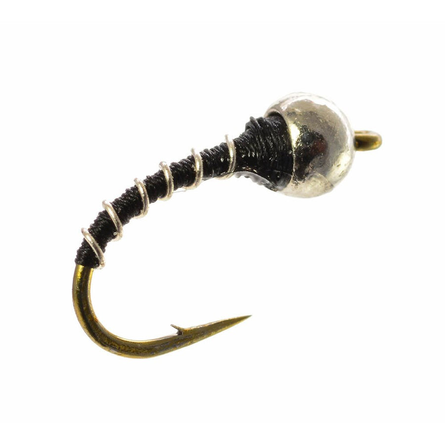 Umpqua Tungsten Zebra Midge Thin in Black