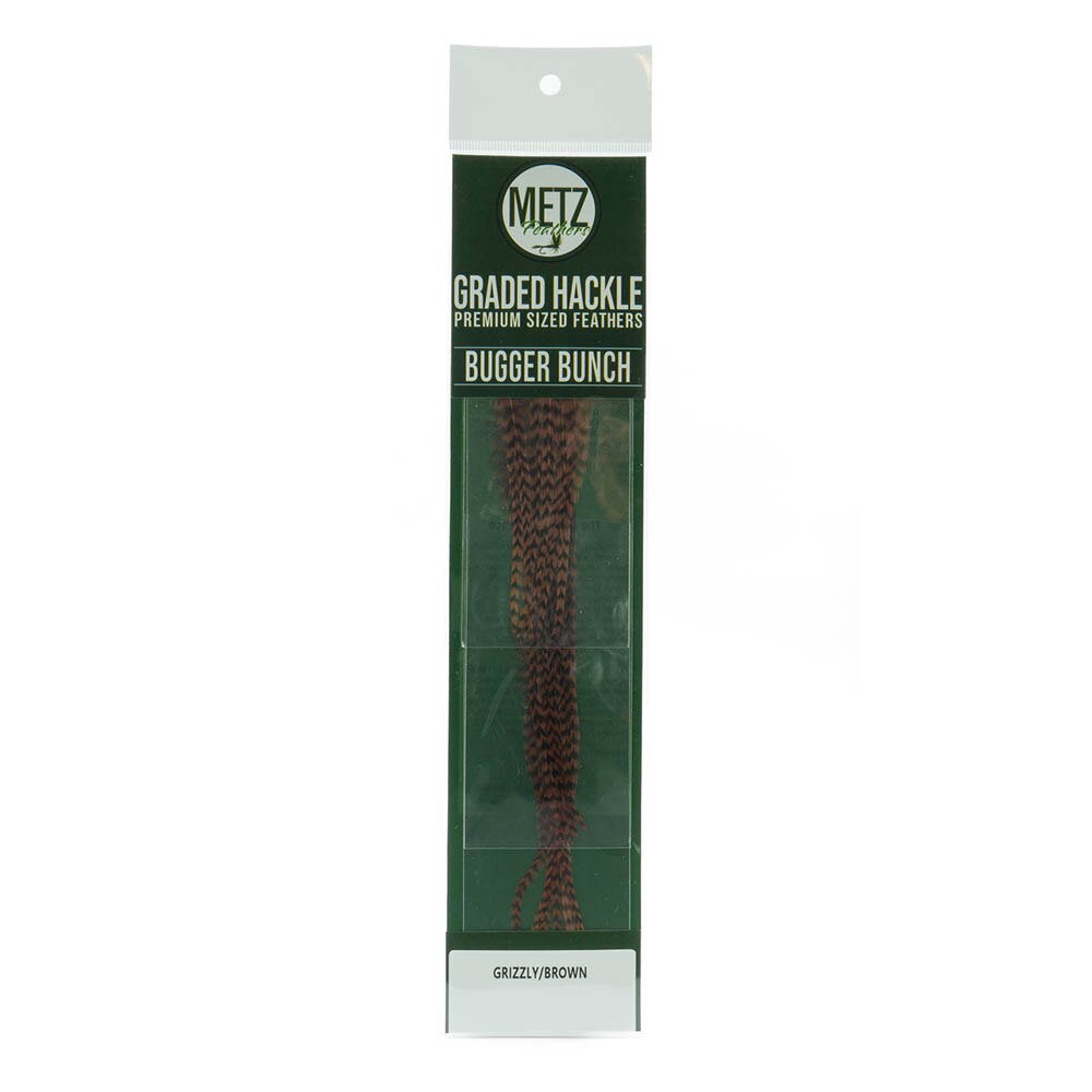 Umpqua / Metz Hackle Bugger Bunch 3 Pack in Grizzly and Brown
