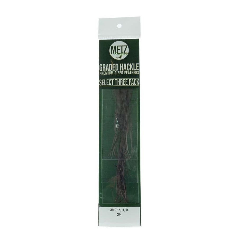 Umpqua / Metz Hackle Select 3 Pack in Dun