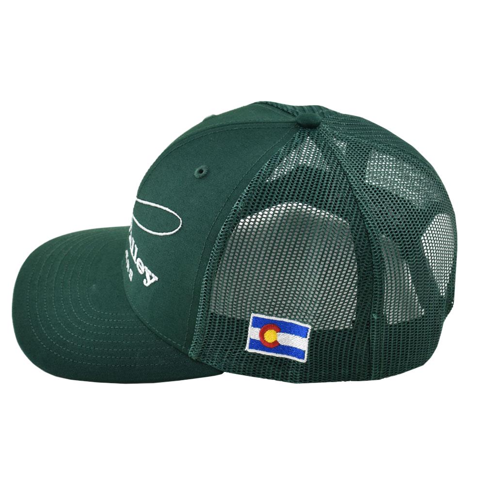 VVA Logo Embroidered Trucker Hat in Dark Green