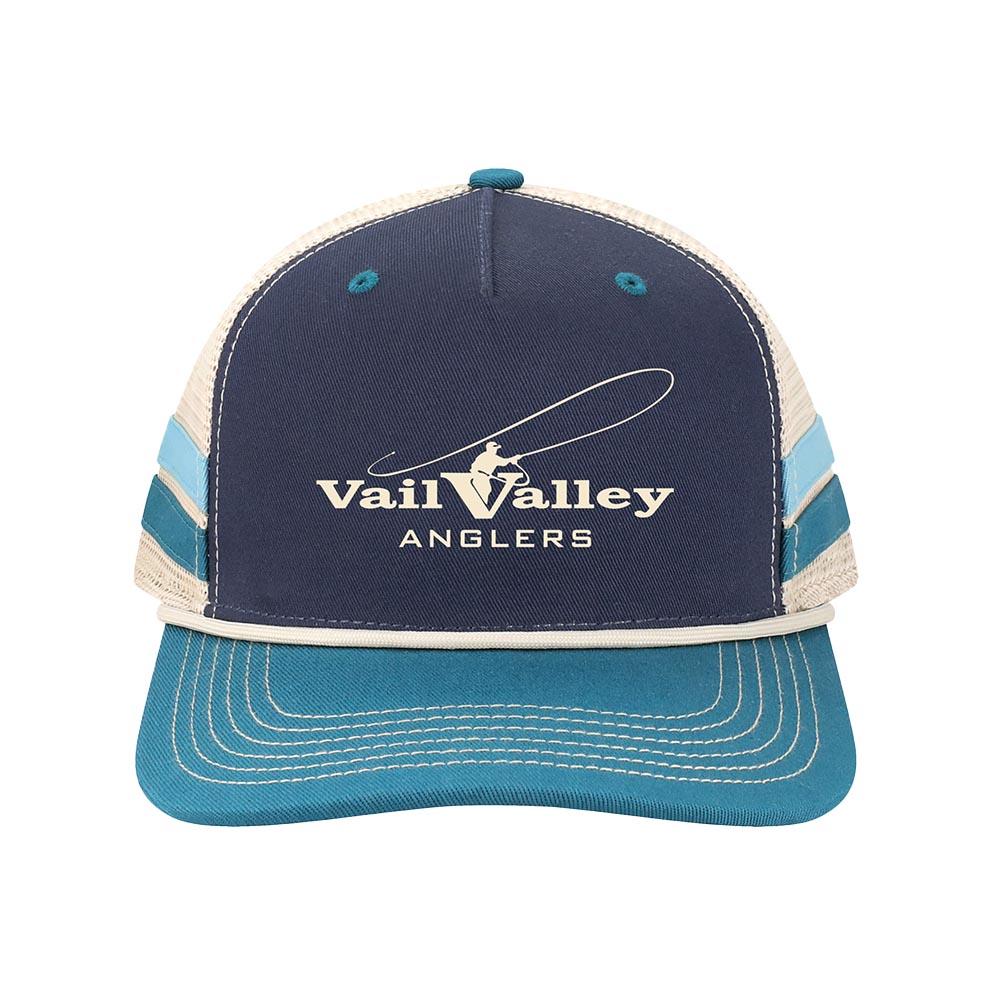 VVA Bar Logo Trucker Hat in Navy Marine Light Blue