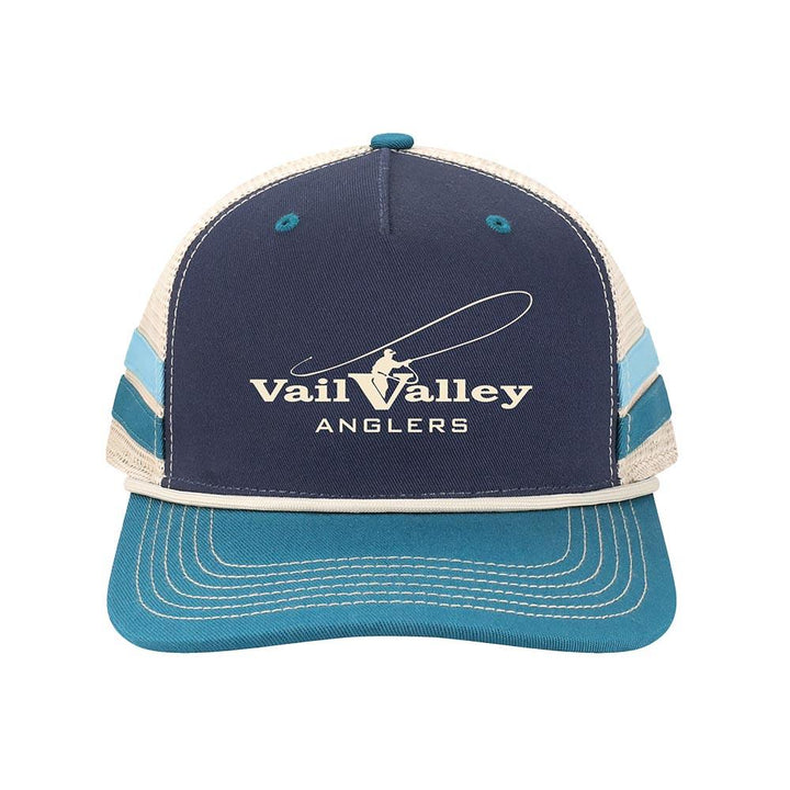 VVA Bar Logo Trucker Hat in Navy Marine Light Blue