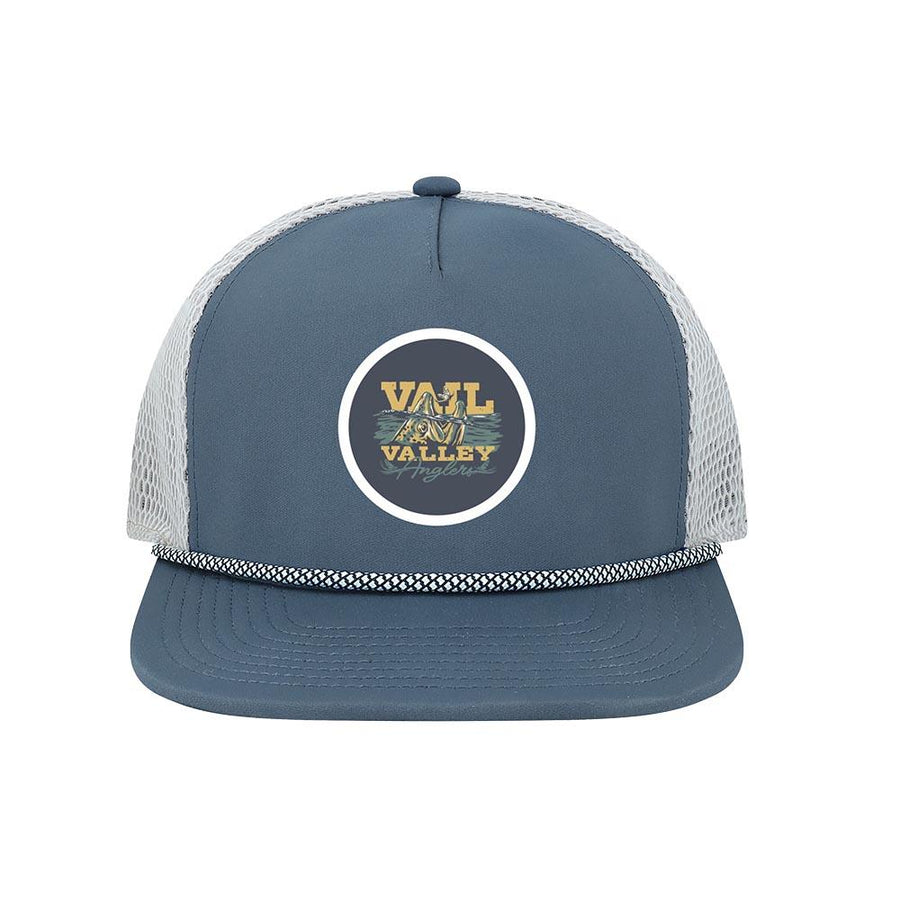 VVA x Lakes Rivers Streams Rising Trout Trucker Hat in Sea Blue Silver
