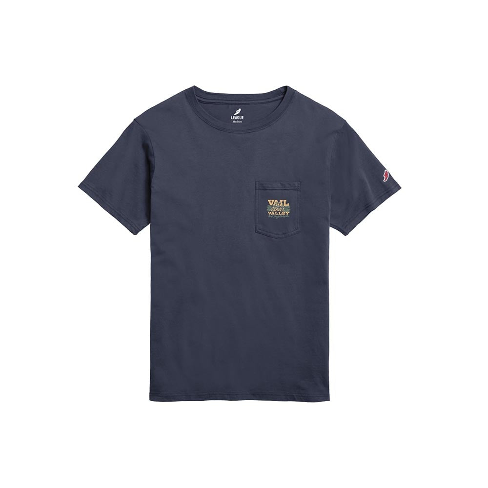 VVA x Lakes Rivers Streams The Rising Trout Pocket Tee Men's in Spring Navy