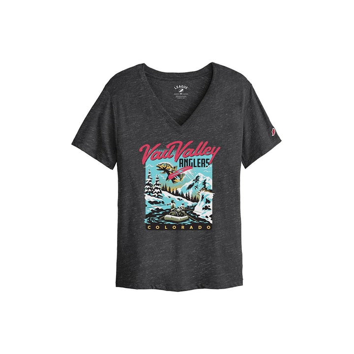VVA x Lakes Rivers Streams Big Air Brown Trout Tee Women's in Varsity Black