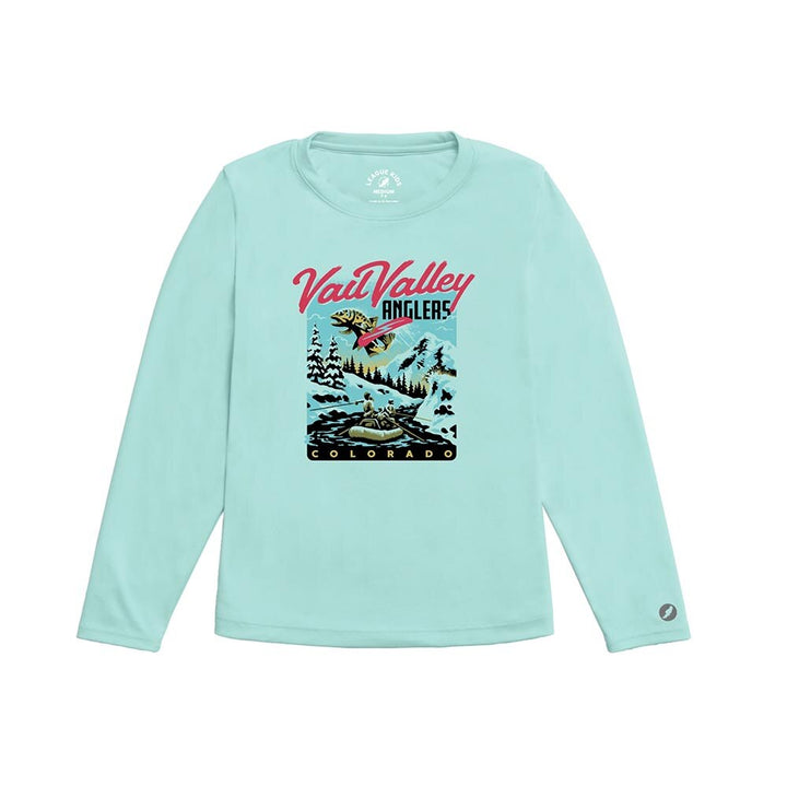 VVA x Lakes Rivers Streams Big Air Brown Trout Crew Kid's in Surf Blue